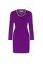 Women's Purple Chain Detailed Long Sleeve Mini Dress