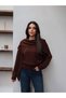 Knitted sweater with shawl detail