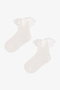 Girl's White Frill Detailed Sock Socks