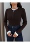 Polo Collar Cuff Detailed Sweater - 3