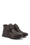 Women's Brown Velcro Genuine Leather Comfort Boots - 5