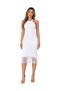 Vs-1053 Regan White Halter Neck Skirt Tassel Bodycon Dress
