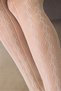 Stone Color Amelia Geometric Patterned Fishnet Pantyhose - 4