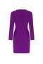 Women's Purple Chain Detailed Long Sleeve Mini Dress - 2