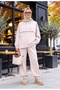 Kangaroo Pocket Modal Tracksuit Set – Hooded -Powder