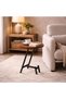 Melamine and Metal Base Serving Table-Dark Grey - 3