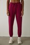 Purple High Waist Tie Detailed Hooded Sweatpants - 2