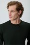 Men's Khaki Basic Crew Neck Knitwear - 3