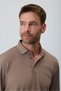 Men's Light Brown Polo Collar Rayon Sweatshirt - 2