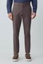 Men's Brown Cotton Trendy Patterned Slim Fit Chino Trousers