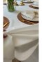 Royal Linen Textured Pearlescent Glitter Oval Tablecloth White - 4
