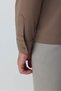 Men's Light Brown Polo Collar Rayon Sweatshirt - 5