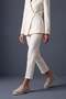 Women's Genuine Leather Loafer Thick Sole Metal Buckle Suede Casual Shoes Zolez Beige - 4