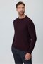Men's Purple Basic Crew Neck Knitwear - 2
