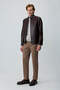 Men's Brown New York Short Leather Coat - 4
