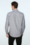 Men's Black Polyester Trendy Striped Dynamic Fit Hard Collar Shirt - 3