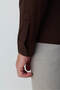 Men's Brown Polo Collar Rayon Sweatshirt - 5