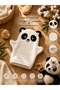 100% Cotton Baby Bath Glove Hand Puppet Panda – Soft Skin-Friendly Baby Washing Glove Toy - 4