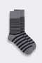 Men's Gray Bamboo Striped Pattern Socks - 2