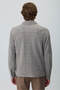 Men's Beige Trend Zipper Collar Short Coat - 5