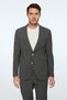 Men's Smoked Polyviscon Trendy Striped Slim Fit Mono Collar Suit