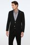 Men's Black Rayon Trend Plain Slim Fit Mono Collar Jacket - 2