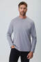 Men's Light Gray Crew Neck Rayon Sweatshirt