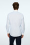 Men's A. Blue Slim Fit Stand Collar Shirt - 4