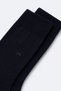 Men's Black Bamboo Plain Pattern Socks - 3