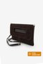 Women's Clutch & Portfolio Crossbody Hand and Shoulder Bag Sonira Brown Suede - 2