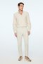 Men's Stone Polyviscon Trend Straight Slim Fit Trousers - 3