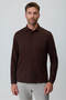 Men's Brown Polo Collar Rayon Sweatshirt