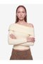Viscose-Blend Long-Sleeve Off-Shoulder Blouse - 3