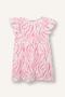 100% Cotton Patterned Ruffle Short-Sleeved Dress for Baby Girls H2176A526SM