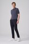 Men's Indigo Trend Zippered Polo Collar Knitwear T-Shirt - 4