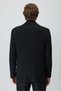 Men's Black Knitted Trendy Patterned Slim Fit Mono Collar Jacket - 5