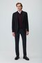 Men's Black Knitted Trendy Patterned Slim Fit Mono Collar Jacket - 2