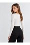 Lace Cashmere Blouse-Brown - 2