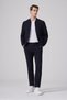 Men's Navy Blue Summer River Bomber Short Coat - 3