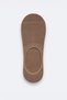 Men's Beige Bamboo Plain Pattern Ballerina Socks