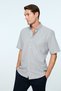Men's Black Trendy Patterned Regular Fit Buttoned Collar Short Sleeve Pocket Shirt - 2