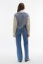 Women's Navy Blue Striped Turtleneck Sweater - 2