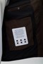 Men's Black Polyester Shirt Collar Short Filling Coat - 2