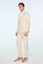 Men's Beige Linen Trendy Patterned Slim Fit Pointed Collar Suit - 5