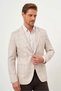Men's Beige Woven Slim Fit Bag Pocket Mono Collar Sports Jacket - 3