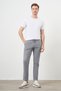 Men's Navy Blue Cotton Linen Trend Drawstring Jogger Slim Fit Sports Pants - 5