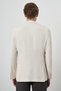 Men's Beige Linen Trend Slim Fit Mono Collar Jacket - 4