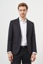 Men's Black Polyviscose Slim Fit Mono Collar Classic Jacket - 2