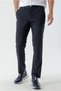 Men's Navy Blue Polyviscon Trend Striped Slim Fit Classic Trousers - 3