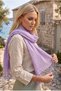 Women's Cotton Magenta Scarf |   45X190 cm - 3